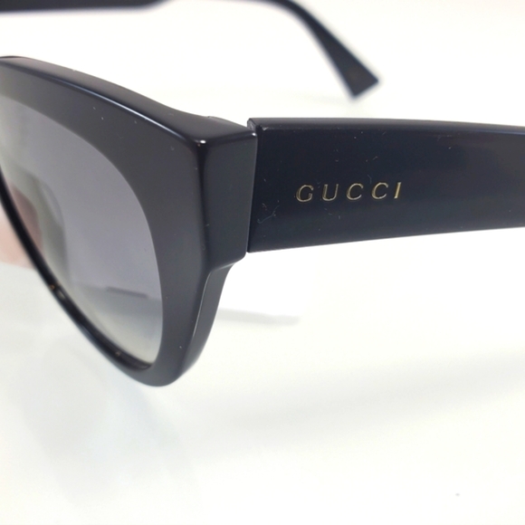 NWD$495 GUCCI GG0460S 001 Black Grey Gradient Cat Eye UV Protection Sunglasses - Picture 15 of 16